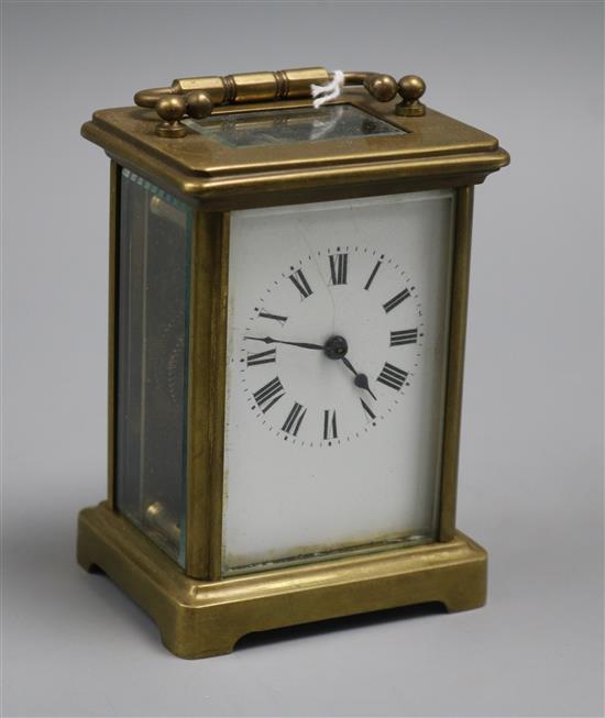A gilt-brass carriage timepiece (a.f.)